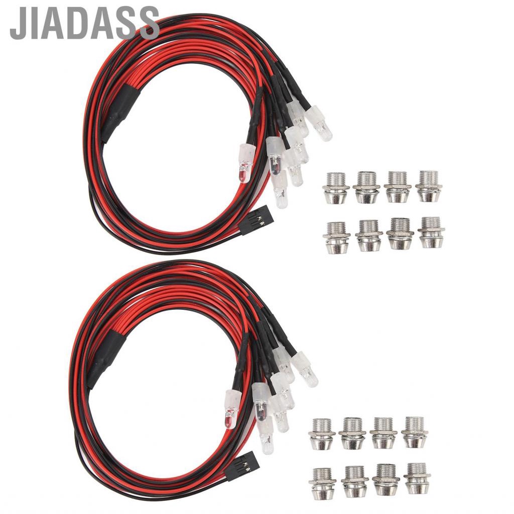 Jiadass 遙控車 5 毫米 8 LED 燈套件 4 白色和紅色