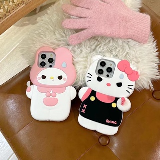 三麗鷗 Hello Kitty Melody卡哇伊手機殼適用於iPhone 15 14 13 12 11 Pro Max