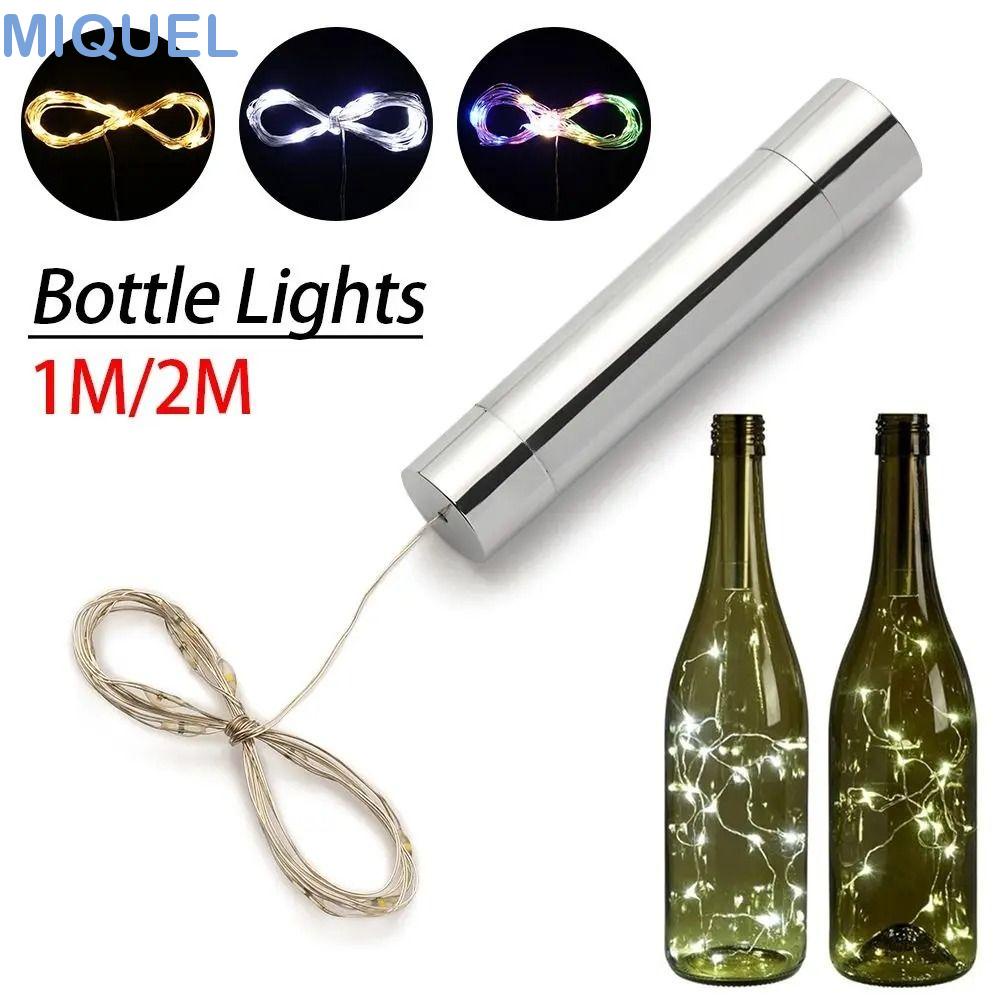 MIQUELLED瓶塞仙女燈,創意20LED酒瓶軟木串燈,電池供電好看多功能銅線燈串婚禮