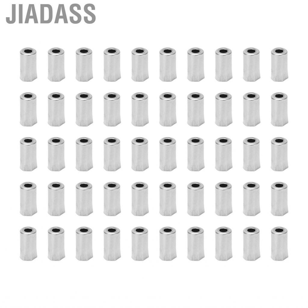Jiadass 50 件裝自行車煞車線末端銀色金屬銅 5 毫米（WT）