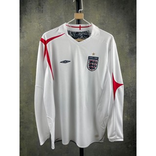 2006 ENG National Team BECKHAM 男士復古足球球衣襯衫男士 READY STOCK 長袖