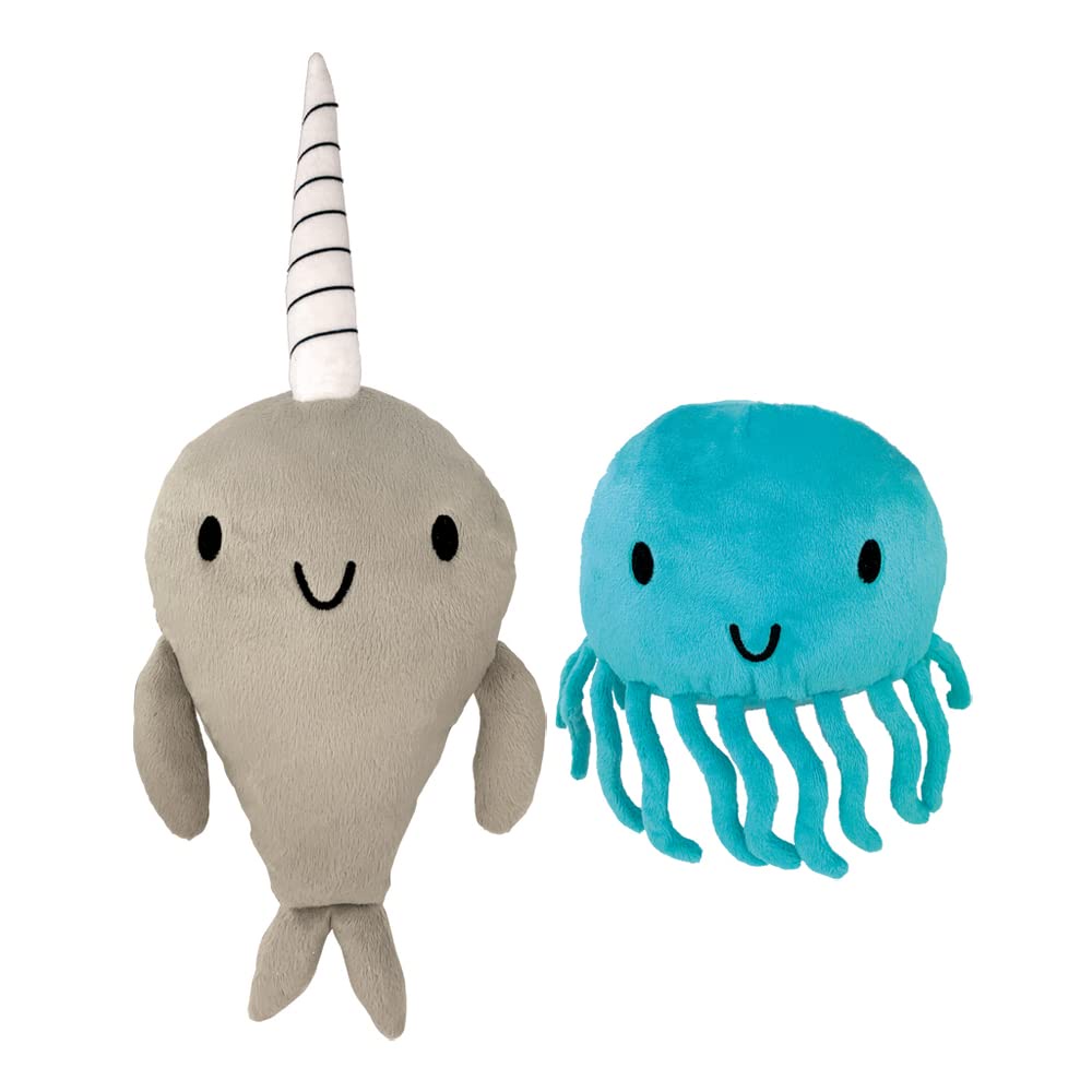 Narwhal and Jelly Plush Set: 14 and 7 W/Tentacles (Narwhal and Jelly)(袋裝)/Ben Clanton【禮筑外文書店】