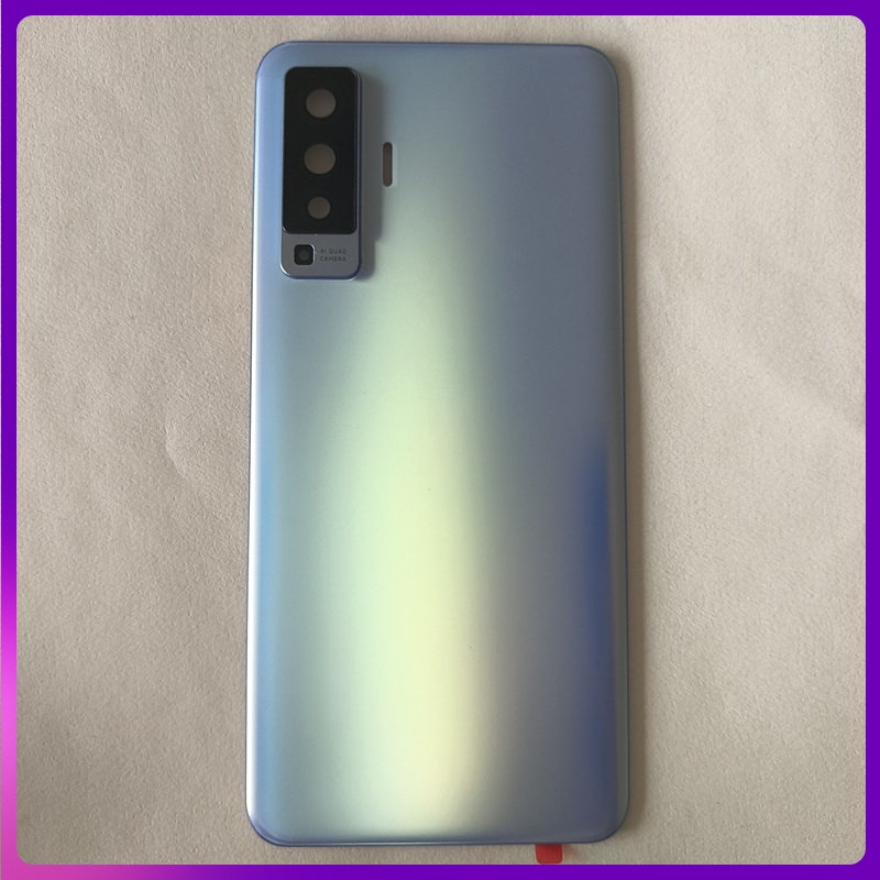 適用於 Vivo X50 5G 後蓋電池蓋後殼門玻璃殼帶相機鏡頭適用於 Vivo X50 電池蓋