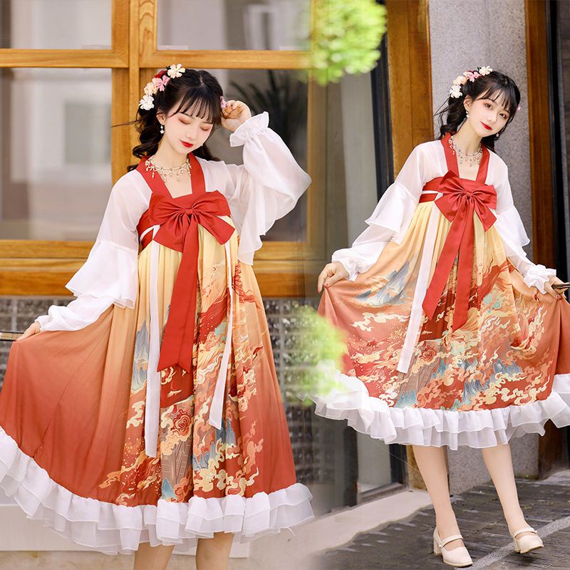 【仙女衣櫥】中國風復古漢服裙子，中國古代歷史服裝，中國古早服裝
