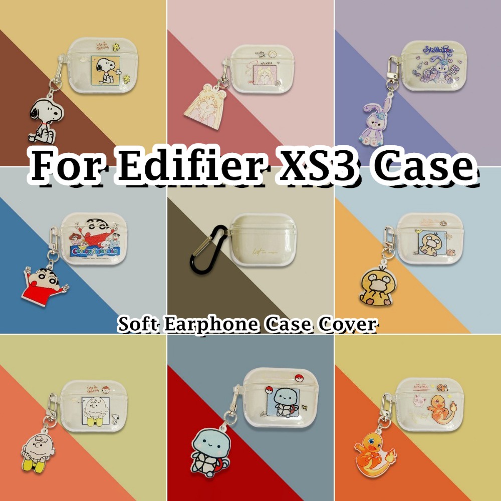 EDIFIER 【imamura】適用於漫步者 Xs3 Case 透明卡通軟矽膠耳機套外殼保護套