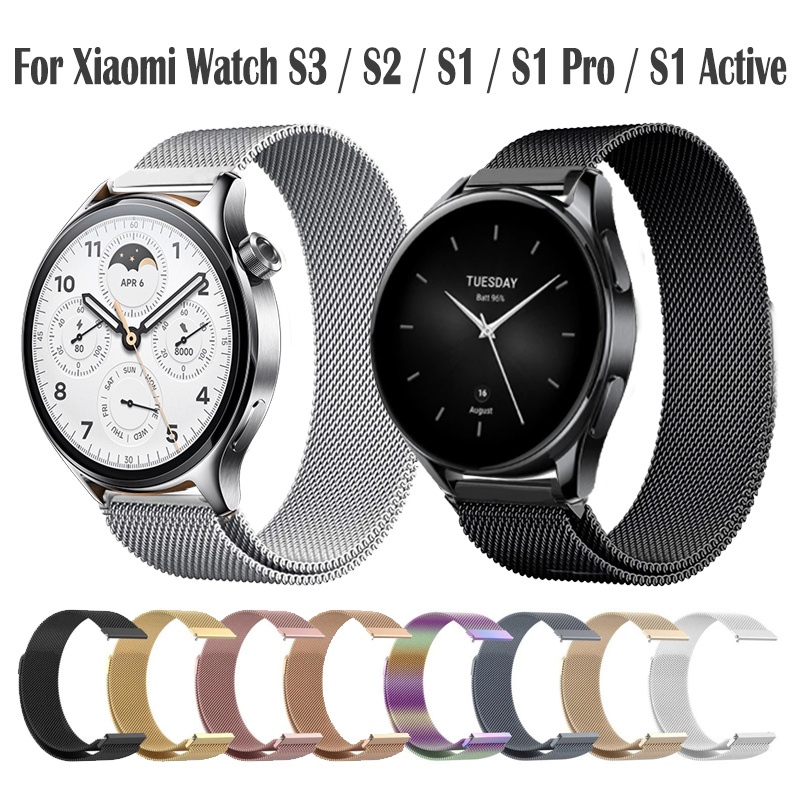 XIAOMI 適用於小米手錶 S3 /S2 /S1 /S1 Pro /S1 Active Smartwatch 金屬錶帶