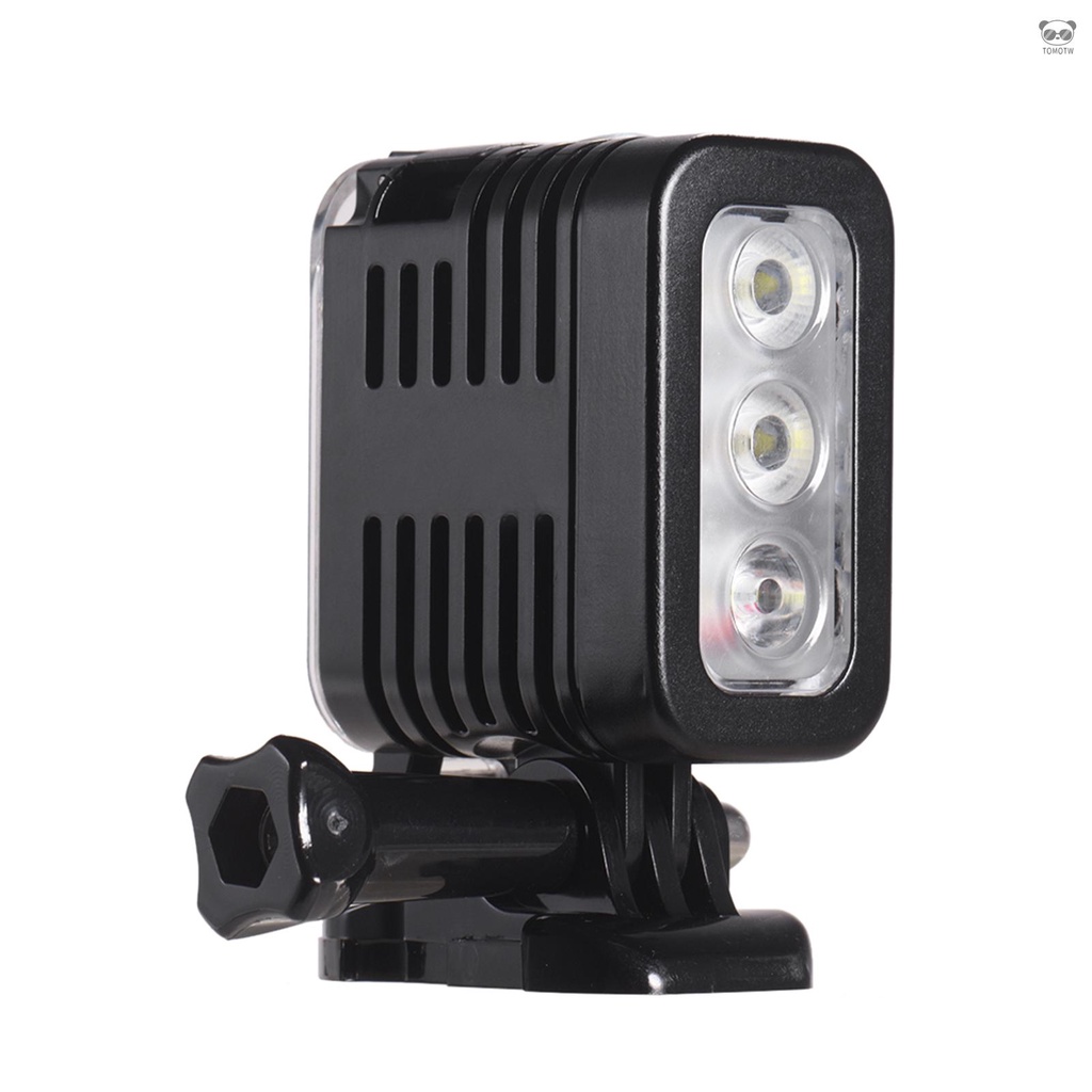 防水攝影補光燈 運動相機潛水燈 5500-6000K色溫 照度300Lux 水下30米防水 USB充電 適用於GoPro