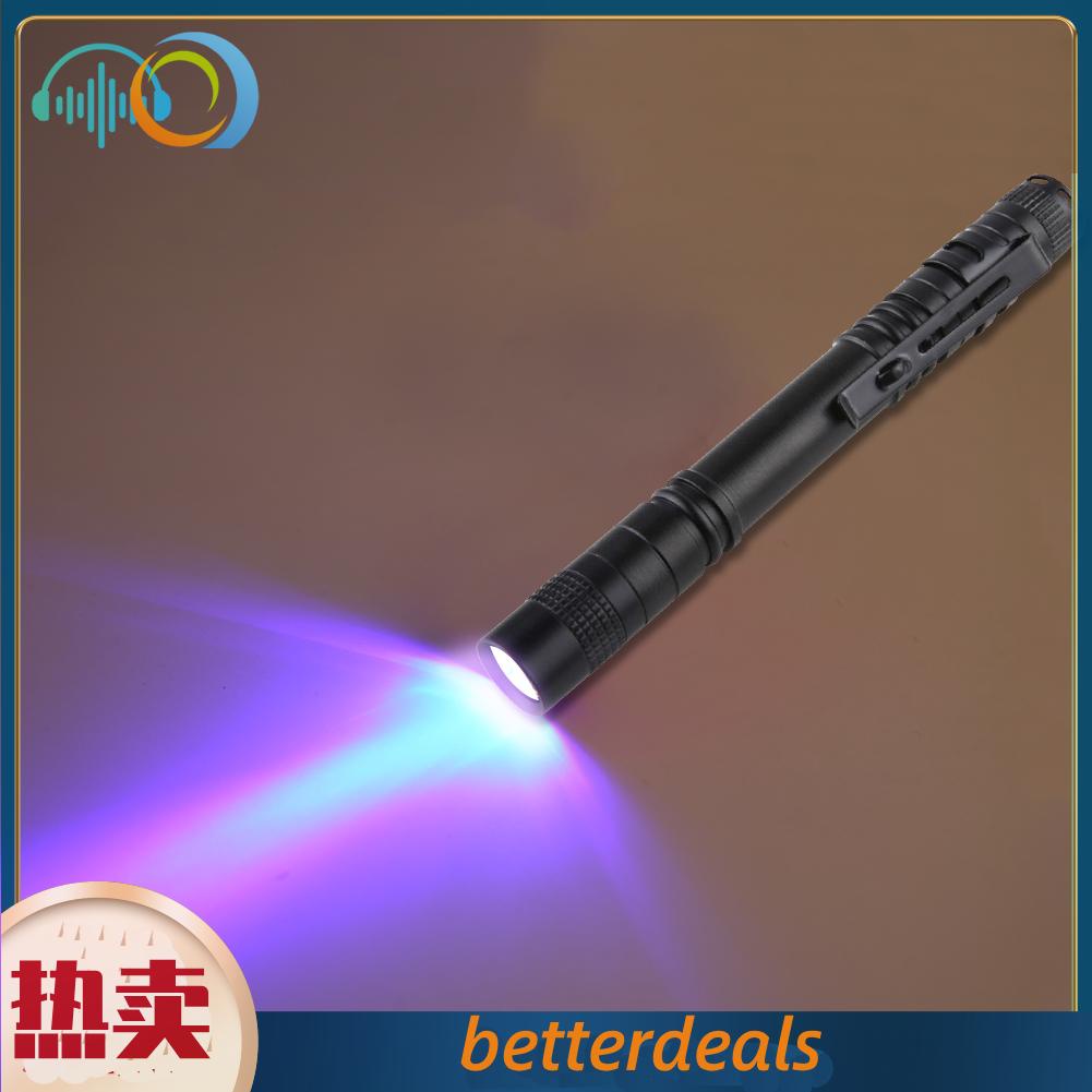 395nm UV LED筆形手電筒 紫光手電筒 熒光劑檢測燈驗鈔燈檢查寵物尿液汙漬