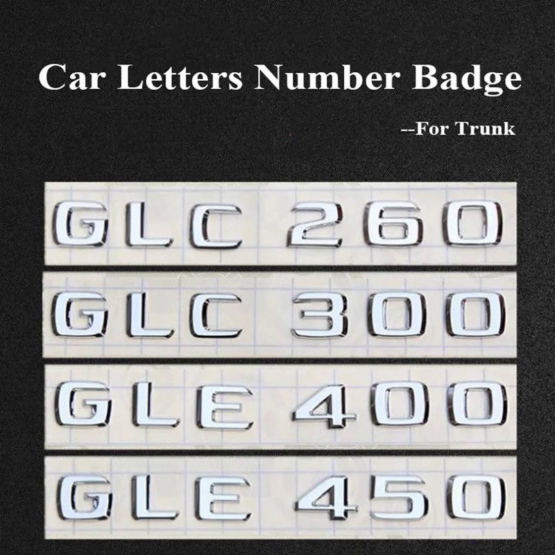 3d ABS 汽車後備箱徽章貼紙標誌 GLC260 GLC300 GLE400 GLE450 4MATIC 標誌梅賽德斯