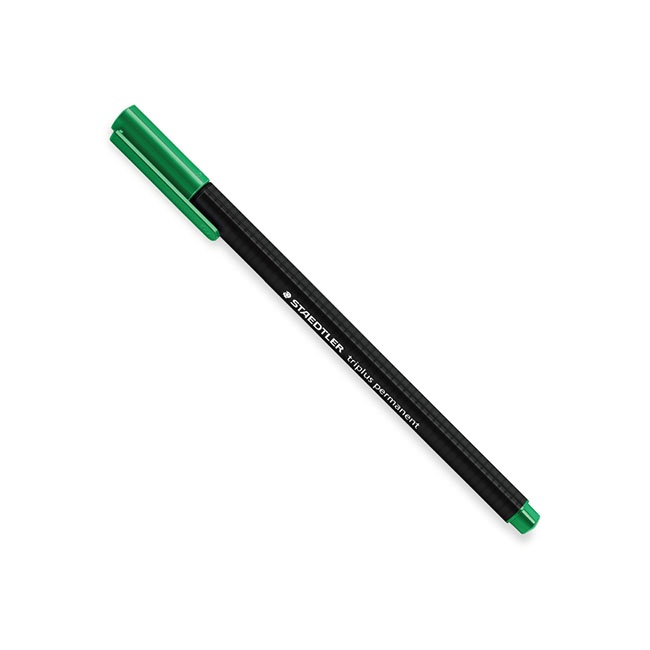 【STAEDTLER 施德樓】三角細字油性筆0.3mm－綠【金石堂】