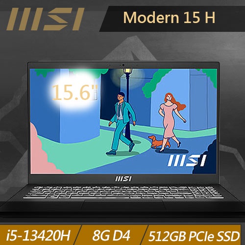 MSI微星 Modern 15 H B13M-012TW 15.6吋商務筆電 經典黑送筆電包+滑鼠+鼠墊