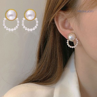 [耳飾搭配]耳環小眾法式復古珍珠交叉耳環