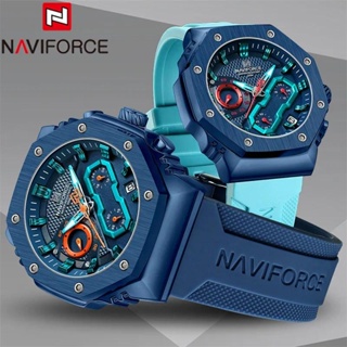 Naviforce 男士手錶石英頂級品牌豪華數字 LED 男時鐘軍事運動原創女士女士情人手錶禮物
