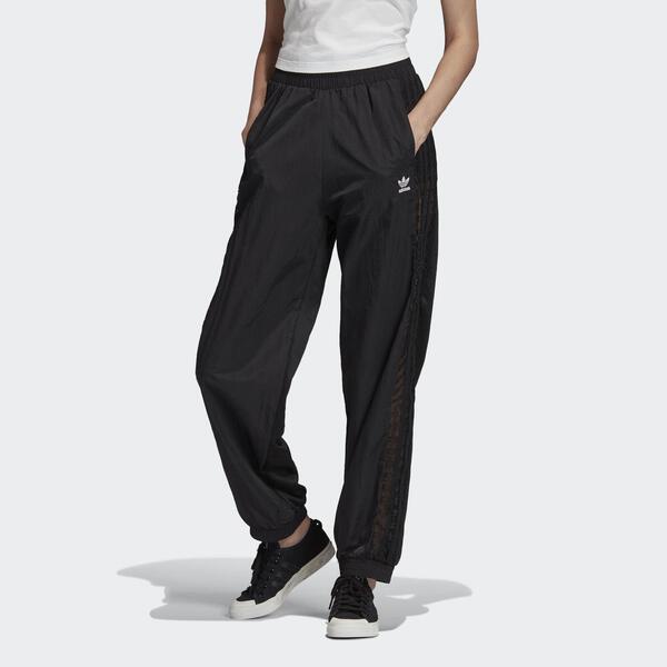 Adidas Original Cuffed Pants FM1759 女 運動長褲 休閒 高腰 蕾絲 國際版 黑