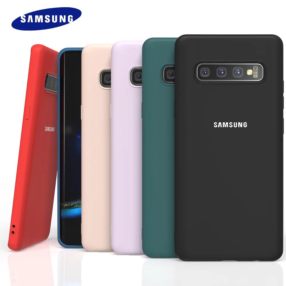 SAMSUNG 適用於三星 Galaxy S10 4G 手機殼軟矽膠絲滑觸感保護套適用於 S10 液體保護防摔 TPU