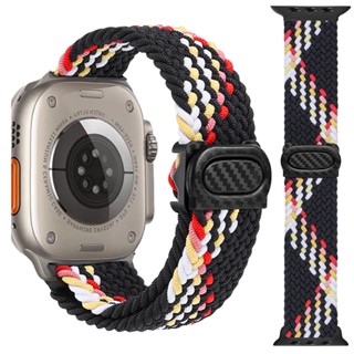 編織錶帶彈性尼龍手鍊相容 Apple watch ultra2 49mm 44mm 40mm 45mm 41mm 38m