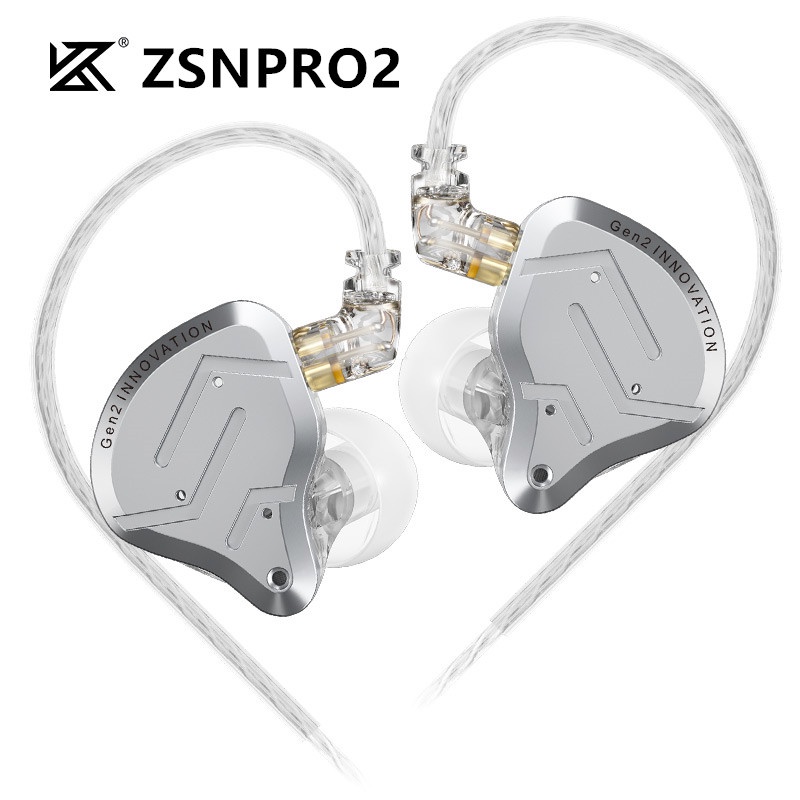 Kz ZSN Pro 2 1BA+1DD 混合驅動入耳式耳機HIFI低音耳塞金屬監聽耳機運動耳機KZ ZSNPro 2