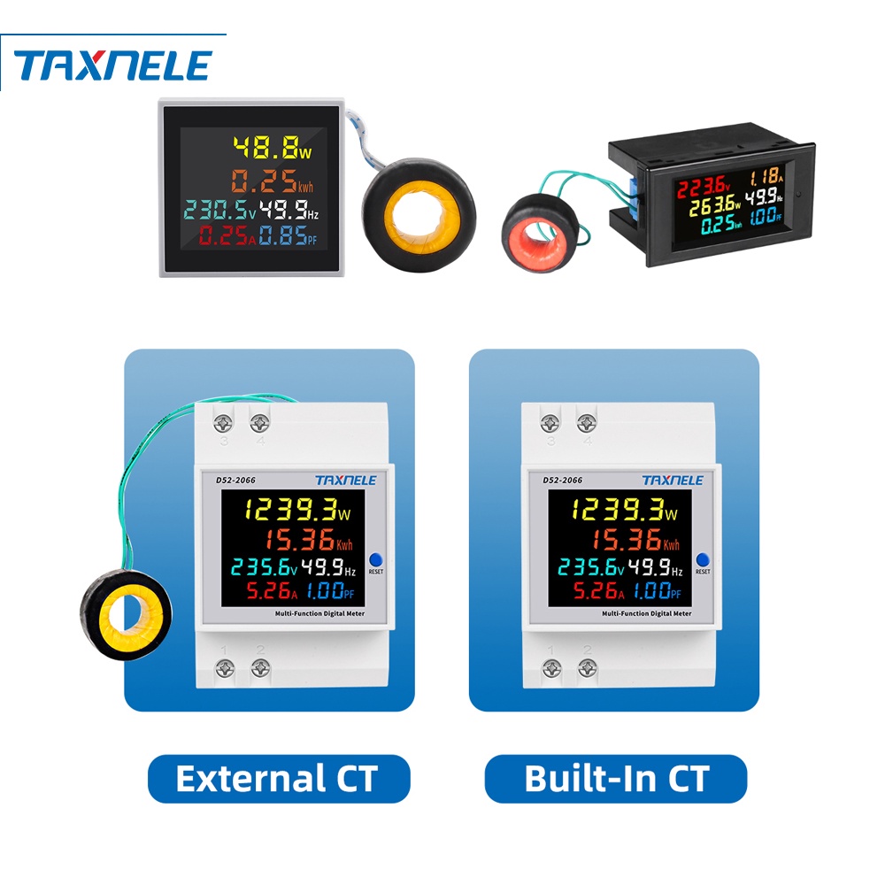 Ac 220V AC 110V 電壓表電流電流表功率因數電能頻率表數字面板功率表 VOLT AMP D69-2058 D