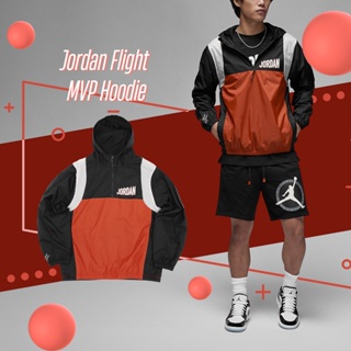 Nike 長袖 Jordan Flight 男款 黑橘 衝鋒衣 防風衣 喬丹 【ACS】 DV7601-010