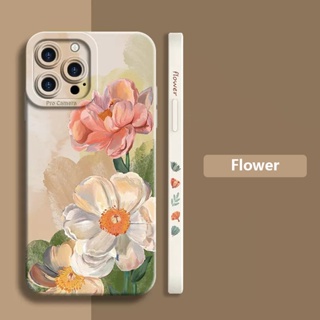 XIAOMI 藝術水彩鬱金香花朵手機殼適用於小米 Poco F5 X5 X4 Pro 5G X3 F3 小米 13 12