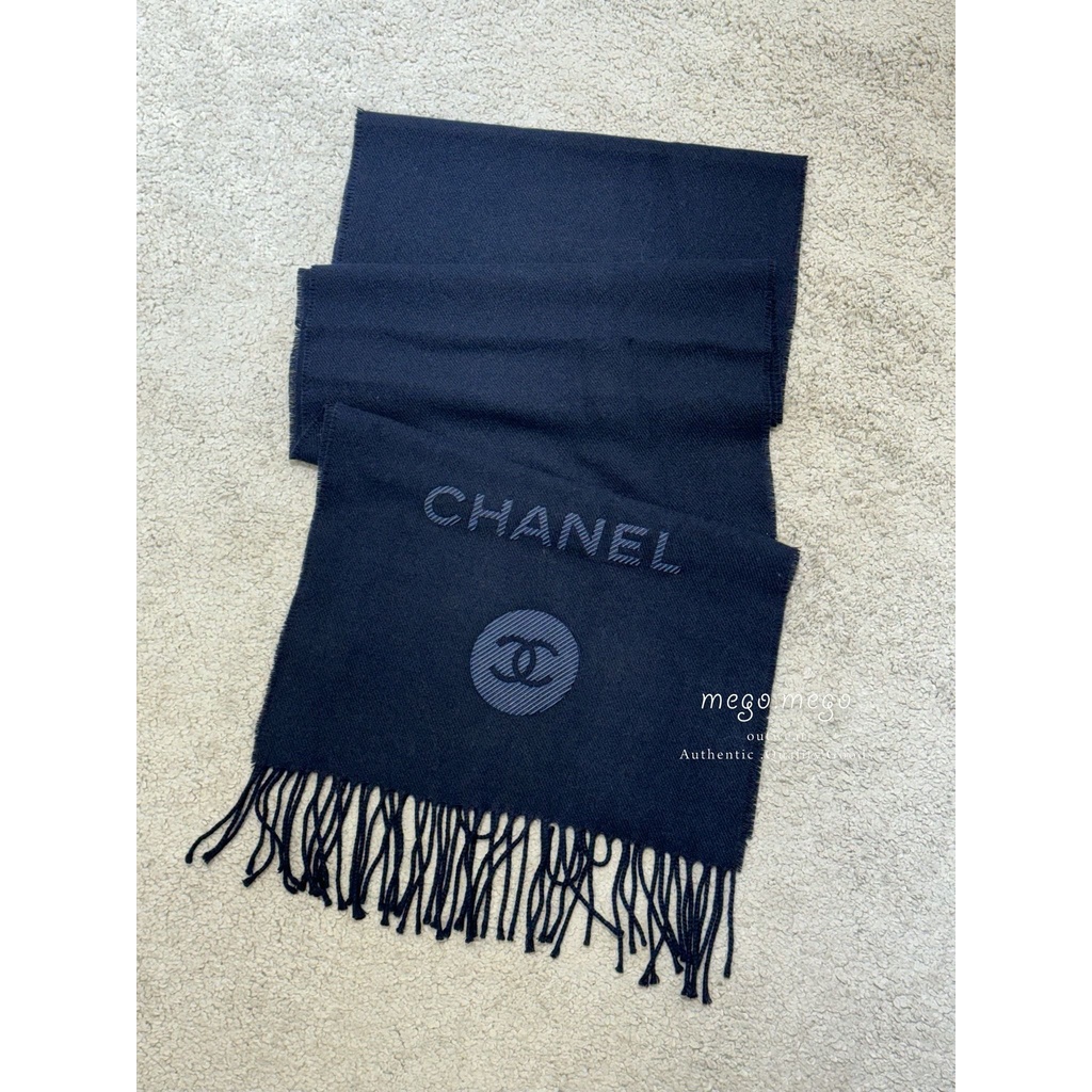 Chanel 雙C字樣Logo 羊絨圍巾