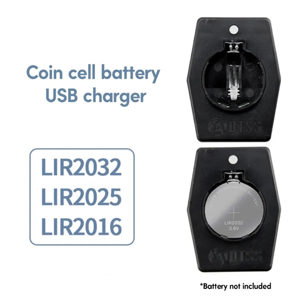 便攜式迷你鈕扣電池充電器 LIR2032H LIR1632 LIR2025 LIR2016 Type-C 充電 3.6V
