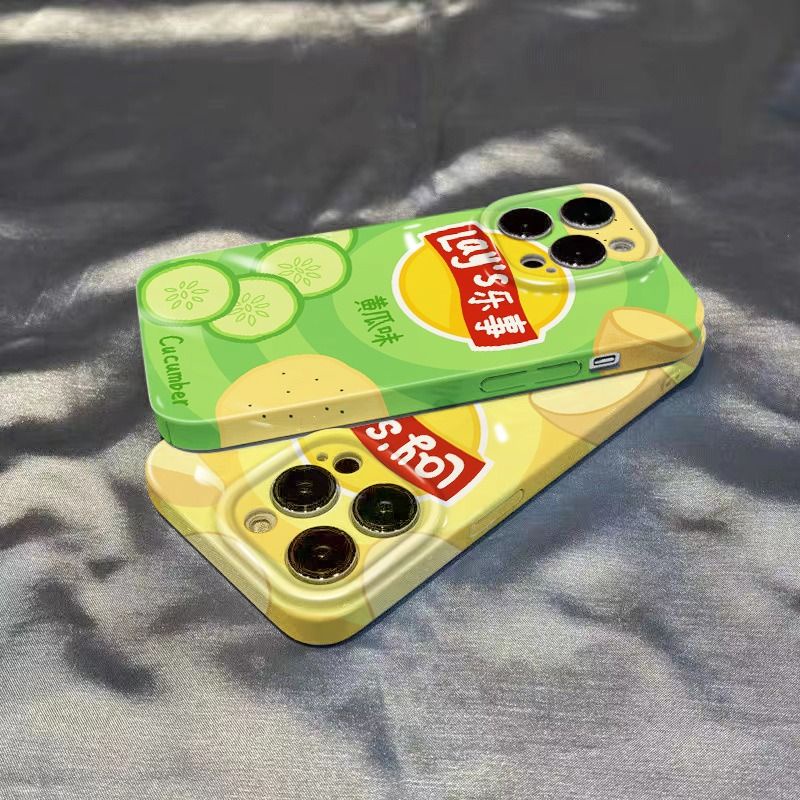 卡通樂事薯片14 pro max蘋果mini手機殼iPhone 13/12/11菲林xs xr食物7/8 plus薯片