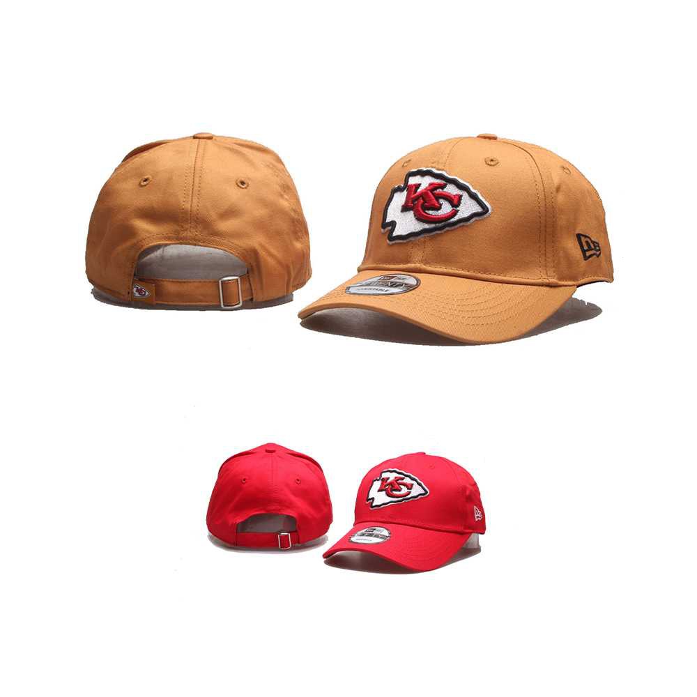NFL 橄欖球帽 堪薩斯城酋長 Kansas City Chiefs 彎簷 老帽 棒球帽 男女通用  嘻哈時尚潮帽