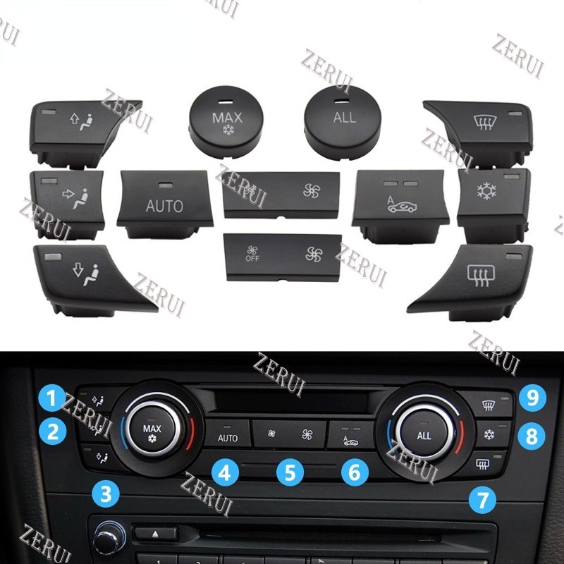 BMW Zr 空調 AC 溫度控制按鈕鑰匙旋鈕適用於寶馬 1 3 系 X1 X3 E81 E82 E87 E88 E90