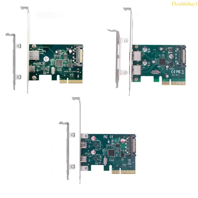 Dou PCIE Usb 3 1 卡雙端口 2xUSB Type-C 10Gbps PCI-E 擴展適配卡