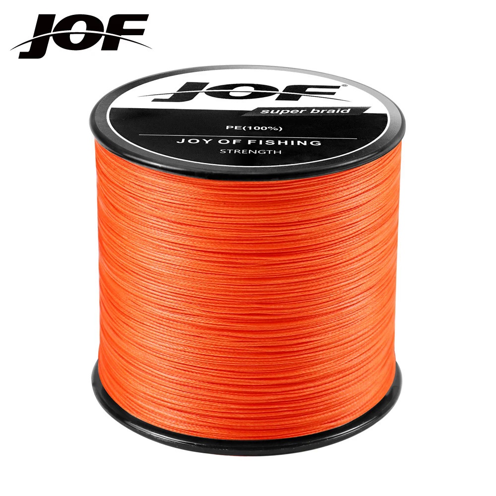 Jof釣魚線500m複絲pe 4股釣魚線10LB-82LB強力日本科技橙色9色PE編織線