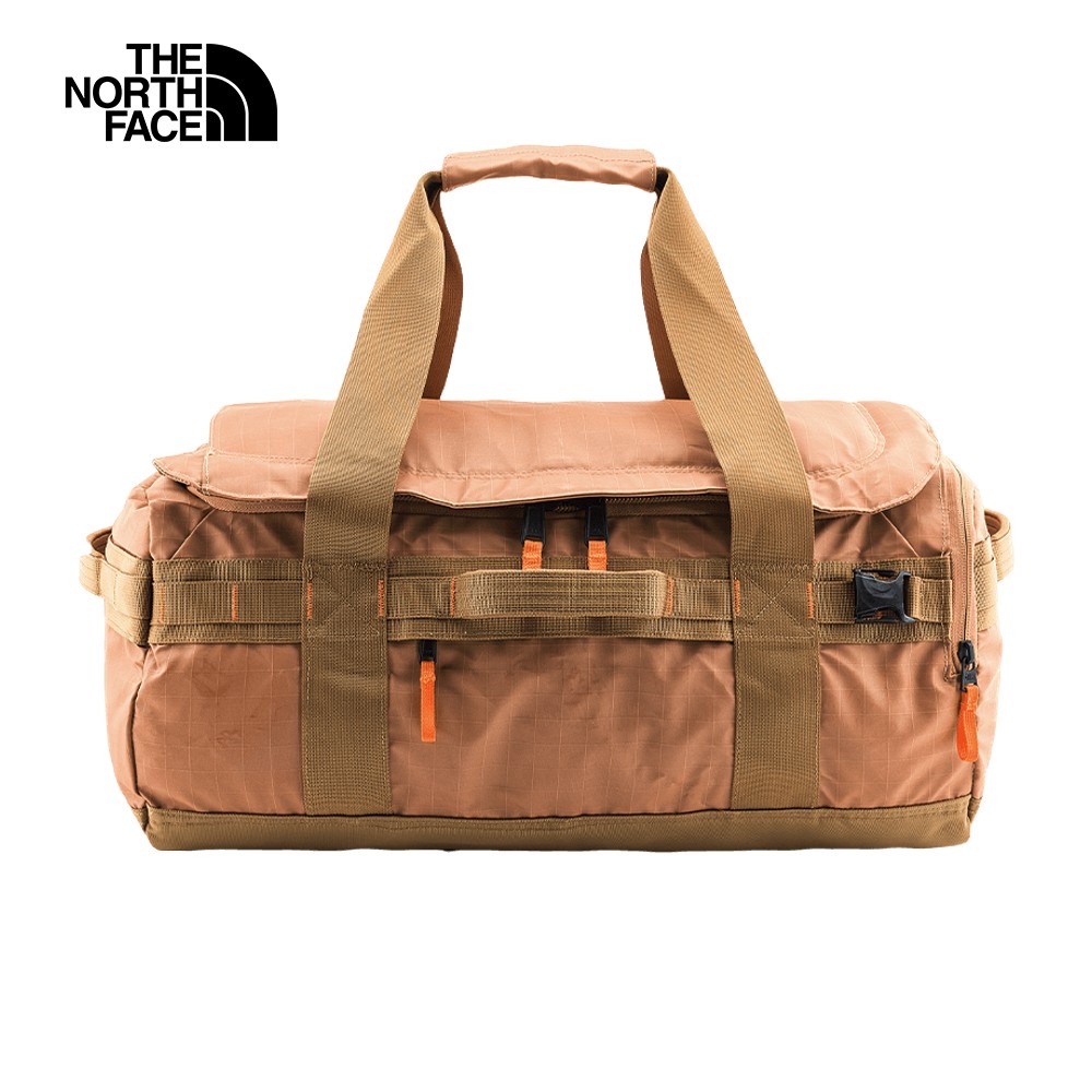 The North Face北面男女款粉棕色防水大容量背提兩用可打包行李袋｜52RQOHC