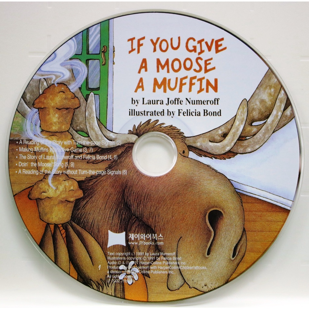 If You Give a Moose a Muffin (1CD only)(韓國JY Books版) 廖彩杏老師推薦有聲書第2年第14週/Felicia Bond【三民網路書店】