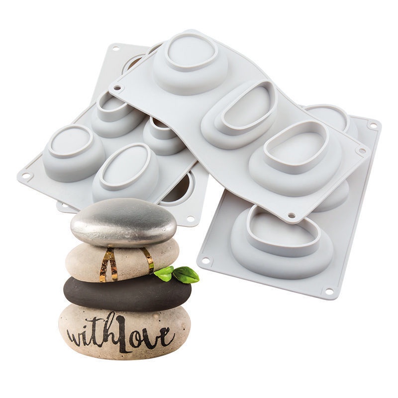 異形鵝卵石慕斯蛋糕甜品巧克力矽膠烘焙模具DIY石頭手工肥皂磨具
