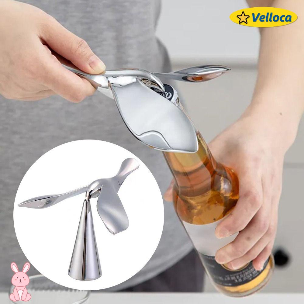 VELLOCA1飛鳥開瓶器,手冊鋅合金飛鳥開蓋器,便攜式銀色啤酒開瓶器廚房工具