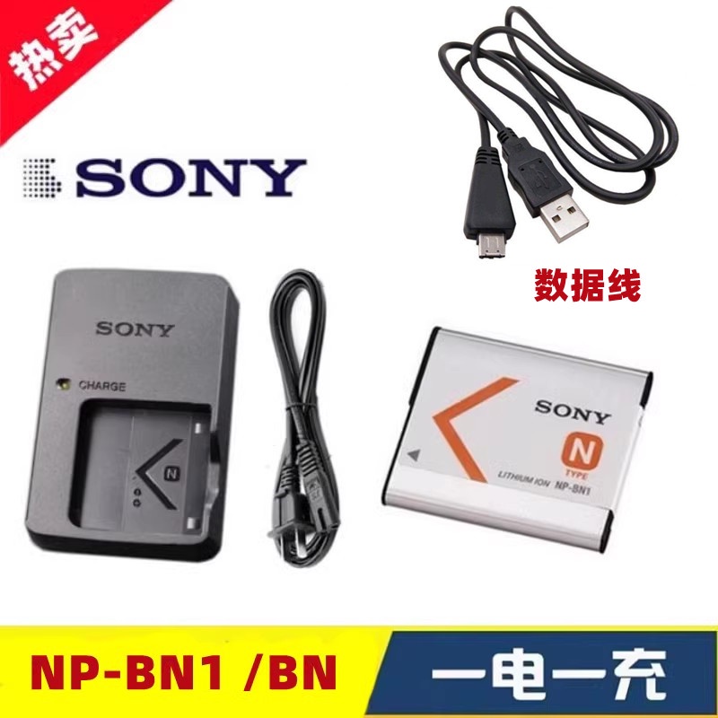 適用索尼DSC-T110 TX10 TX55 TX66 WX5 WX7 WX9相機NP-BN1電池+充電器