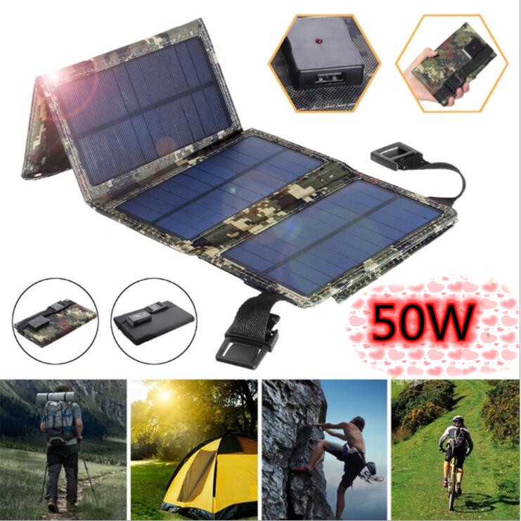 50w戶外usb太陽能電池板包便攜式太陽能充電手機充電