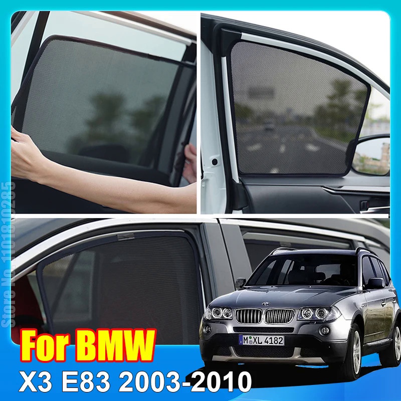 BMW 寶馬 X3 E83 2003-2010 E 83 汽車遮陽板配件車窗擋風玻璃罩遮陽簾網狀遮陽簾