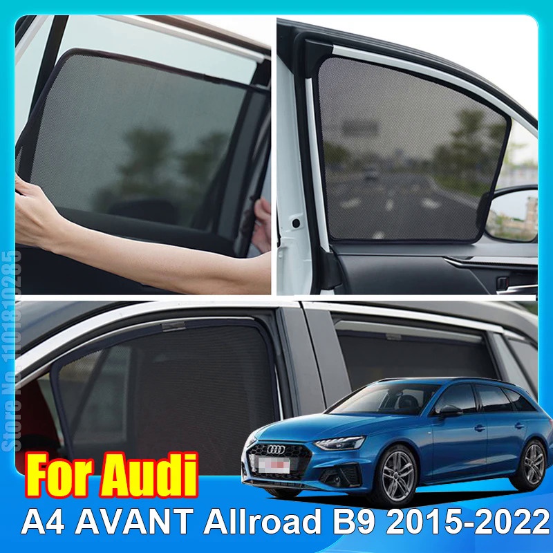 汽車遮陽板適用於奧迪 A4 AVANT Allroad B9 2015-2022 汽車遮陽板配件窗罩遮陽板窗簾網罩百葉窗