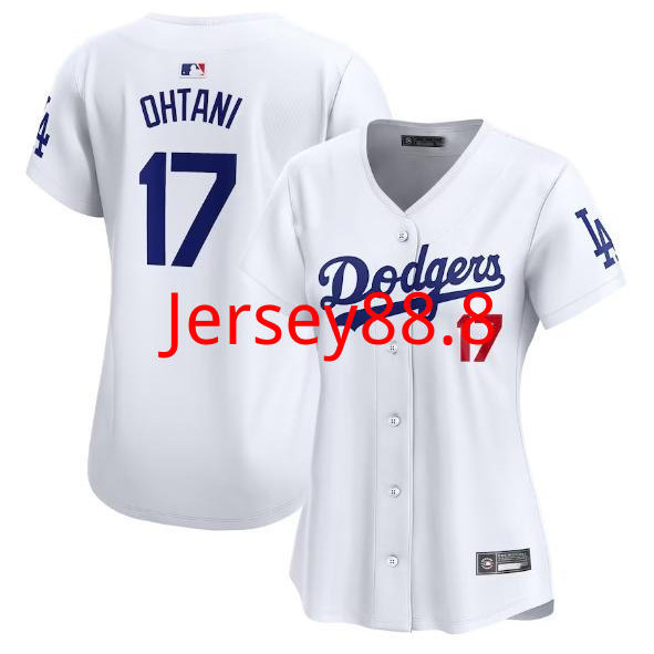 女士新款最火美職棒Dodgers道奇隊棒球服17號大谷翔平 OHTANI刺繡小外套棒球球衣