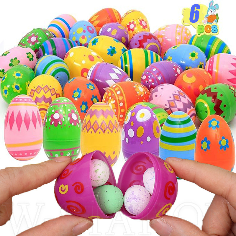 復活節可填充彩色塑料彩蛋 - 糖果巧克力可填充復活節彩蛋 - 創意禮物盒兒童玩具 - 用於婚禮生日復活節主題派對裝飾