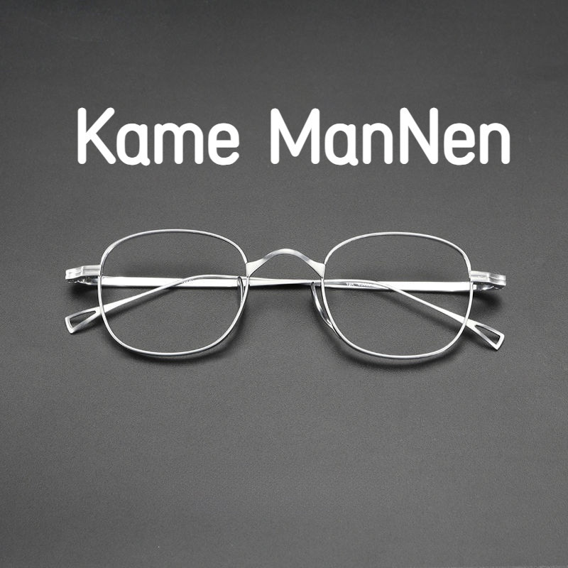 【TOTU眼鏡】日本Kame ManNen萬年龜小框 純鈦鏡框 復古眼鏡 藝文 純鈦眼鏡框 眼鏡架近視度數 日系眼鏡 眼