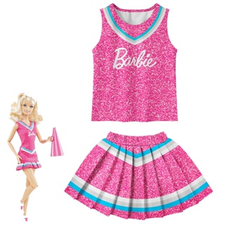 2023萬聖節扮演服裙子套裝 芭比公主Barbie兩件套女孩童套裝親子裝DT48