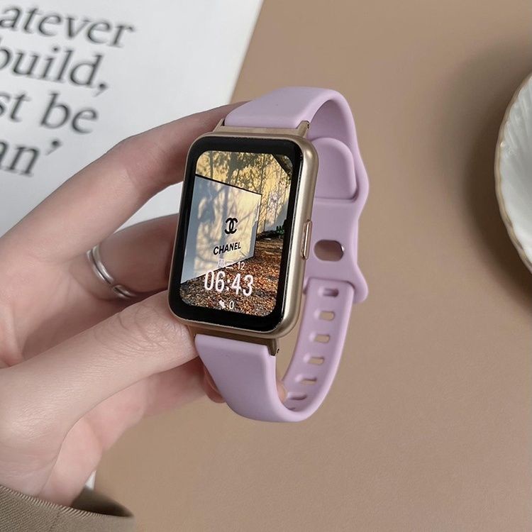 小米8Pro 小米手環8 Pro 蝴蝶扣矽膠錶帶 適用 華為Watch Fit 2 一二代 錶帶 舒適時尚 個性錶帶