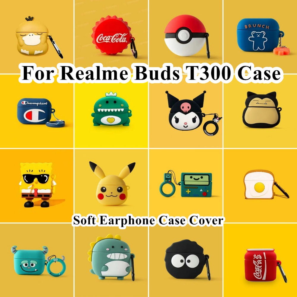 【有貨】適用於 Realme Buds T300 保護套搞笑卡通造型軟矽膠耳機套保護套 NO.2