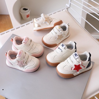 嬰兒運動鞋星星圖案裝飾運動鞋魔術貼膠帶嬰兒鞋