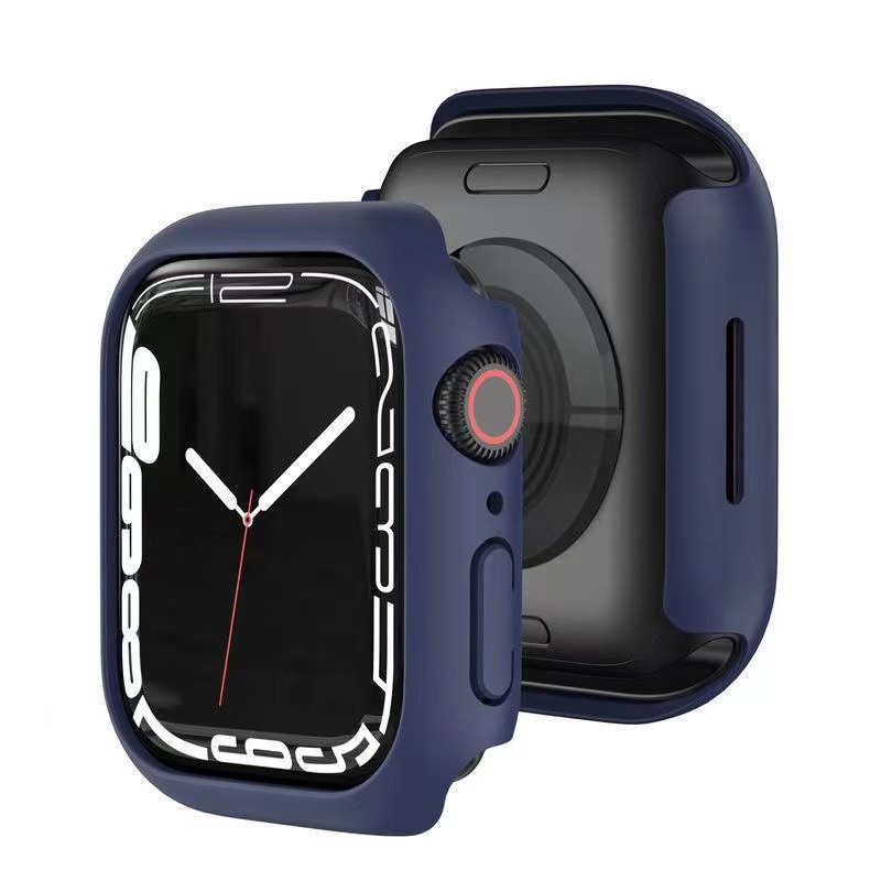 適用Apple watch 6/7/SE/8蘋果手錶保護套Apple watch 5糖果色軟殼矽膠TPU保護殼 镂空PC