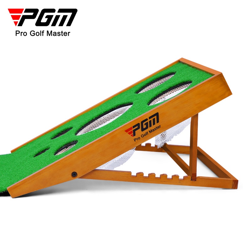 PGM 高爾夫推桿練習器 可調坡度 可推桿 切桿實木練習器 TL036