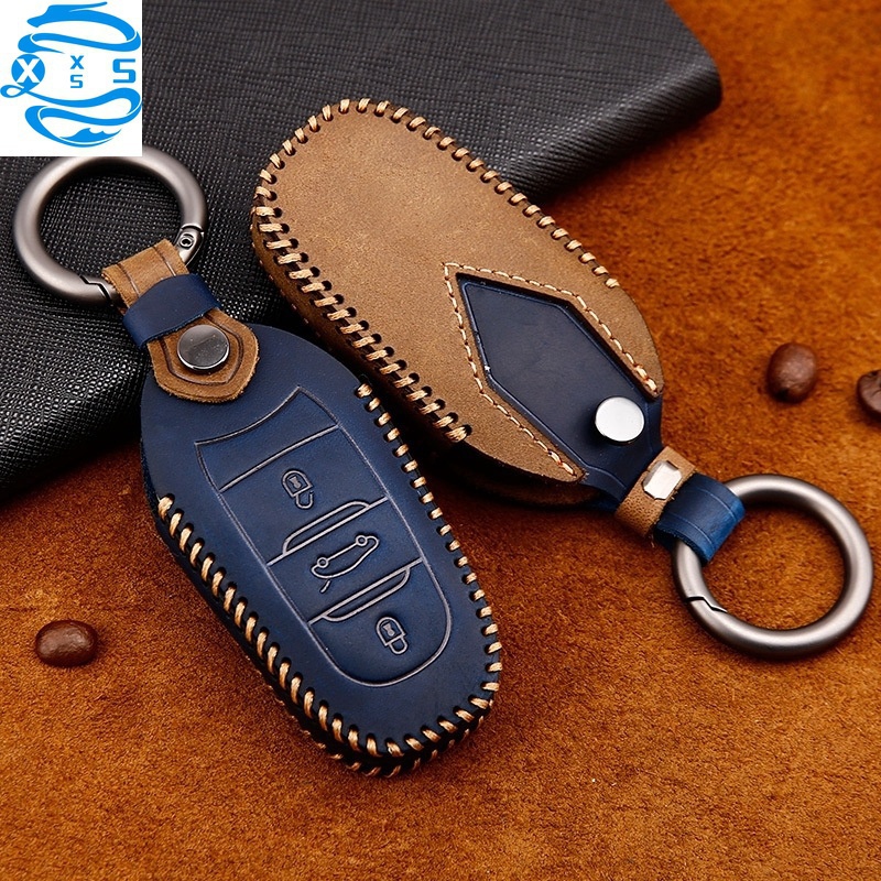 Peugeot 標緻 鑰匙套 鑰匙包真皮鑰匙殼 鑰匙圈 鑰匙套 鑰匙保護殼 鑰匙扣207 508 301 308 408