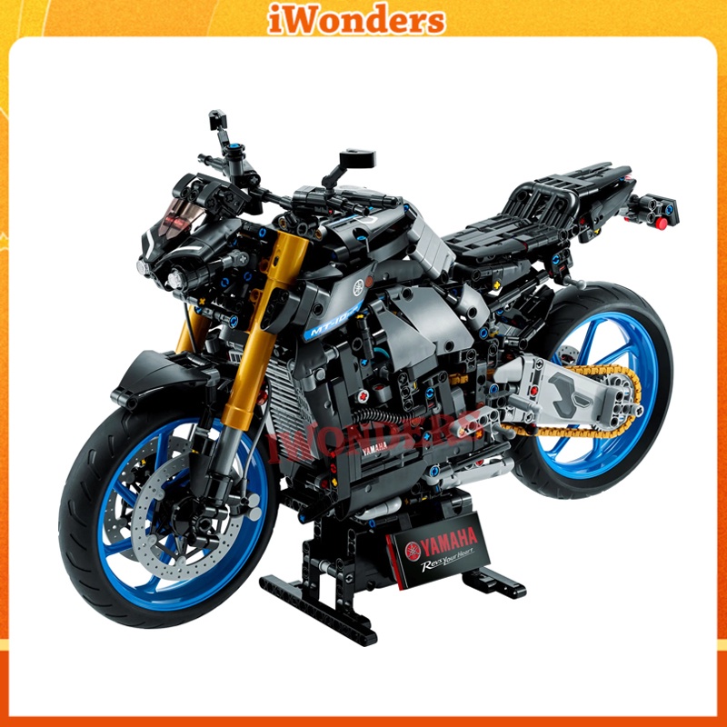 山葉 Moc-42159 Technic 1:5 Yamaha MT-10 SP 摩托車修復 4 缸發動機模型擺件積木玩